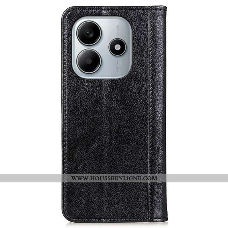 Flip Cover Xiaomi Redmi Note 14 4G Cuir Fendu