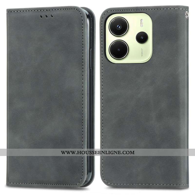 Flip Cover Xiaomi Redmi Note 14 4G Effet Daim