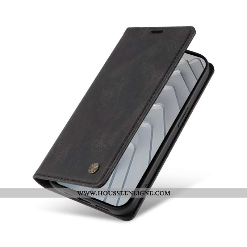 Flip Cover Xiaomi Redmi Note 14 4G Effet Daim Tanné YKATU
