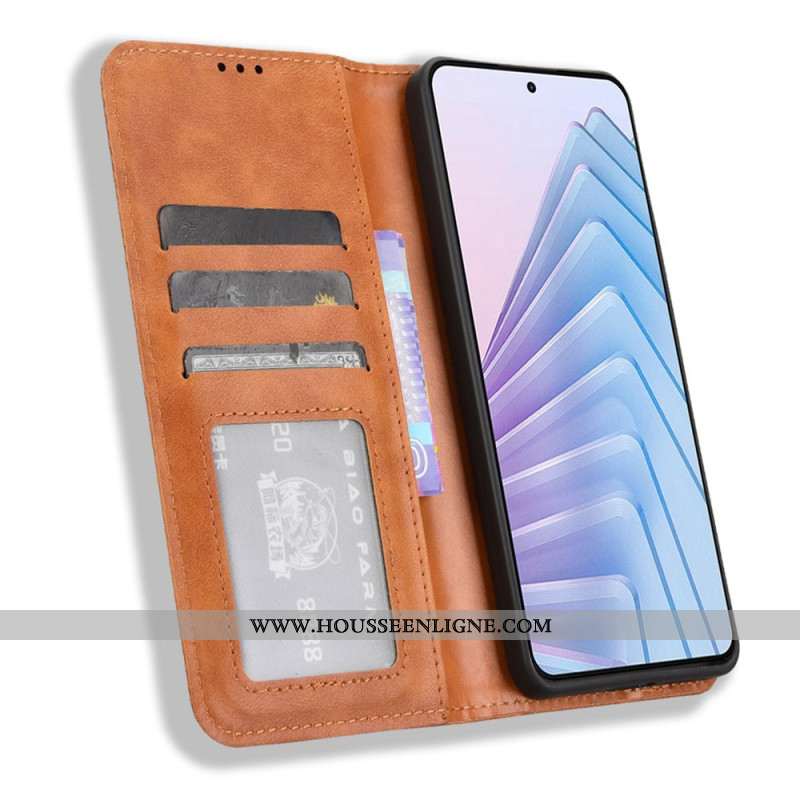 Flip Cover Xiaomi Redmi Note 14 4G Frise Vintage