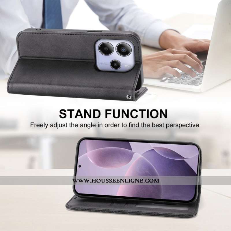 Flip Cover Xiaomi Redmi Note 14 4G Motif Losanges à Lanière