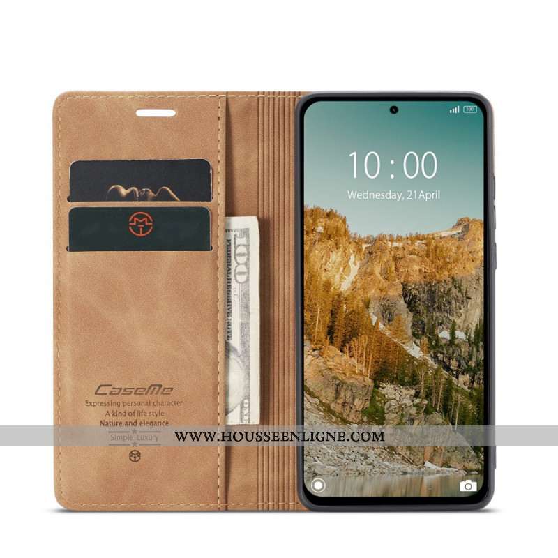 Flip Cover Xiaomi Redmi Note 14 5G Effet Cuir CASEME