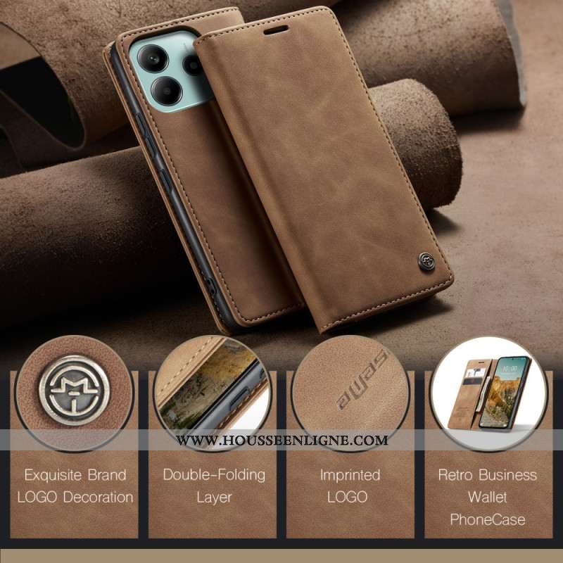 Flip Cover Xiaomi Redmi Note 14 5G Effet Cuir CASEME