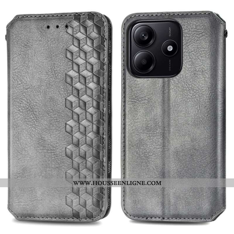 Flip Cover Xiaomi Redmi Note 14 5G Effet Cuir Vintage