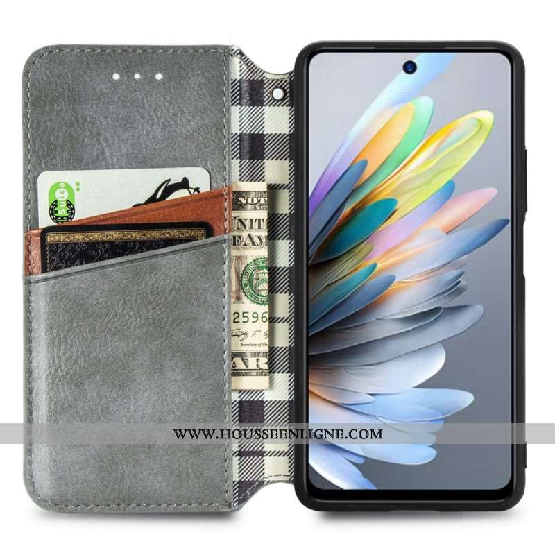Flip Cover Xiaomi Redmi Note 14 5G Effet Cuir Vintage