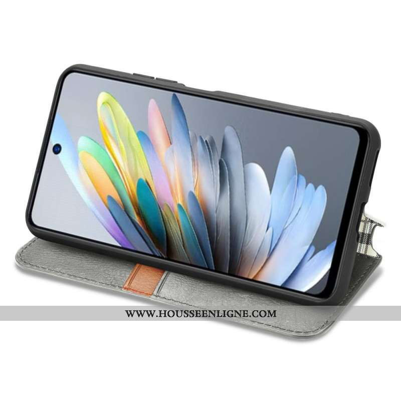 Flip Cover Xiaomi Redmi Note 14 5G Effet Cuir Vintage