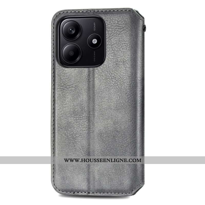 Flip Cover Xiaomi Redmi Note 14 5G Effet Cuir Vintage