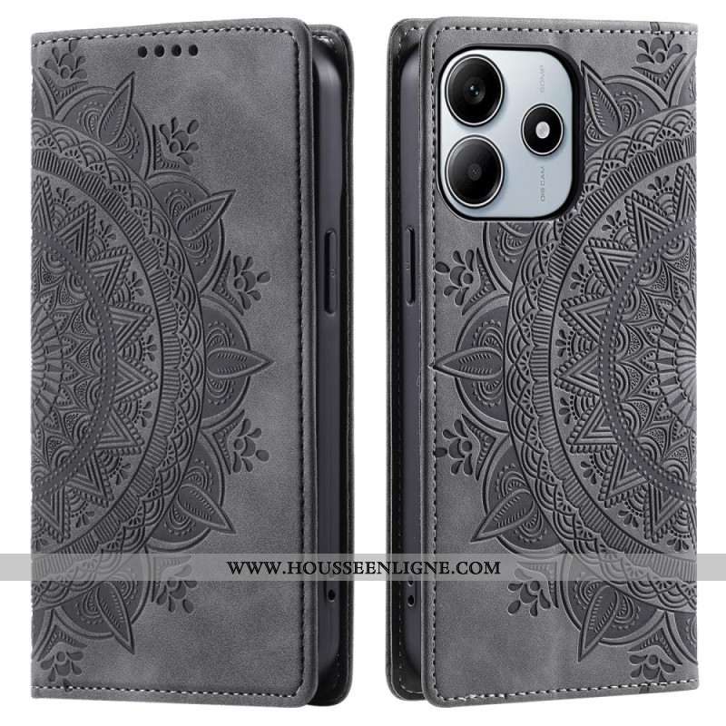 Flip Cover Xiaomi Redmi Note 14 5G Effet Daim Mandala