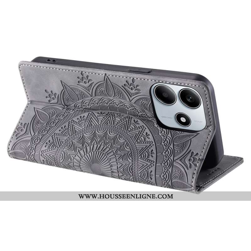 Flip Cover Xiaomi Redmi Note 14 5G Effet Daim Mandala