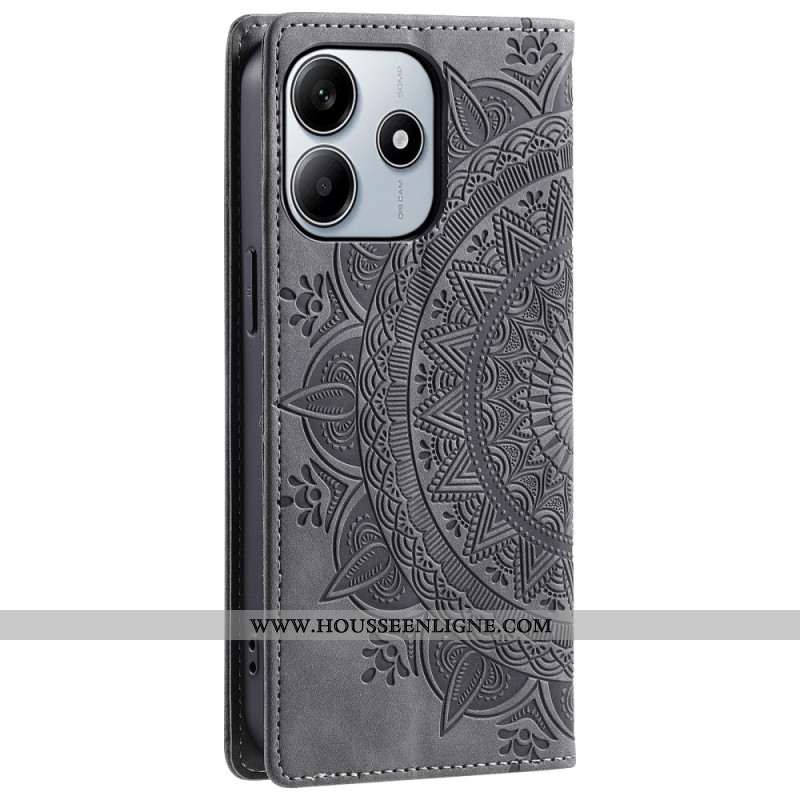 Flip Cover Xiaomi Redmi Note 14 5G Effet Daim Mandala