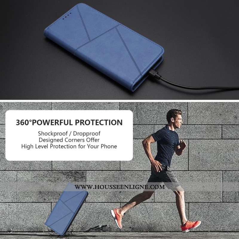 Flip Cover Xiaomi Redmi Note 14 5G / Poco M7 Pro 5G Lignes