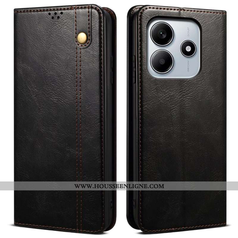 Flip Cover Xiaomi Redmi Note 14 5G Simili Cuir Ciré