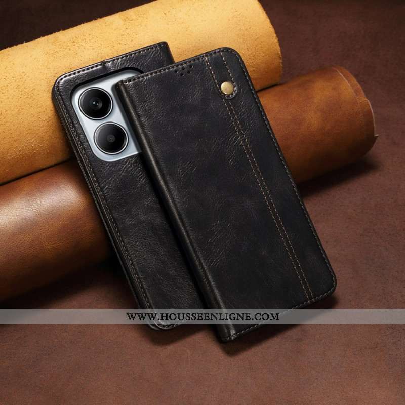 Flip Cover Xiaomi Redmi Note 14 5G Simili Cuir Ciré
