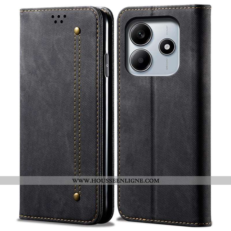 Flip Cover Xiaomi Redmi Note 14 5G Tissu Jeans