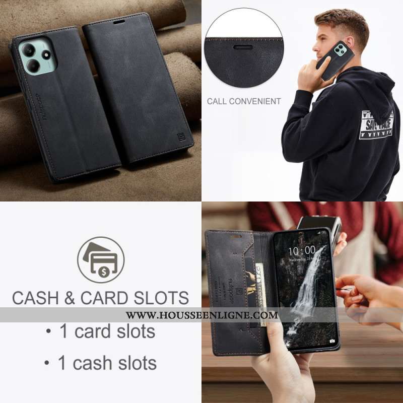 Flip Cover Xiaomi Redmi Note 14 5G Tissu Jeans