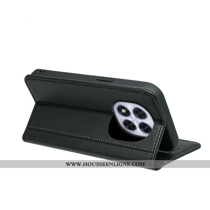 Flip Cover Xiaomi Redmi Note 14 Pro 4G Couture et Lanière