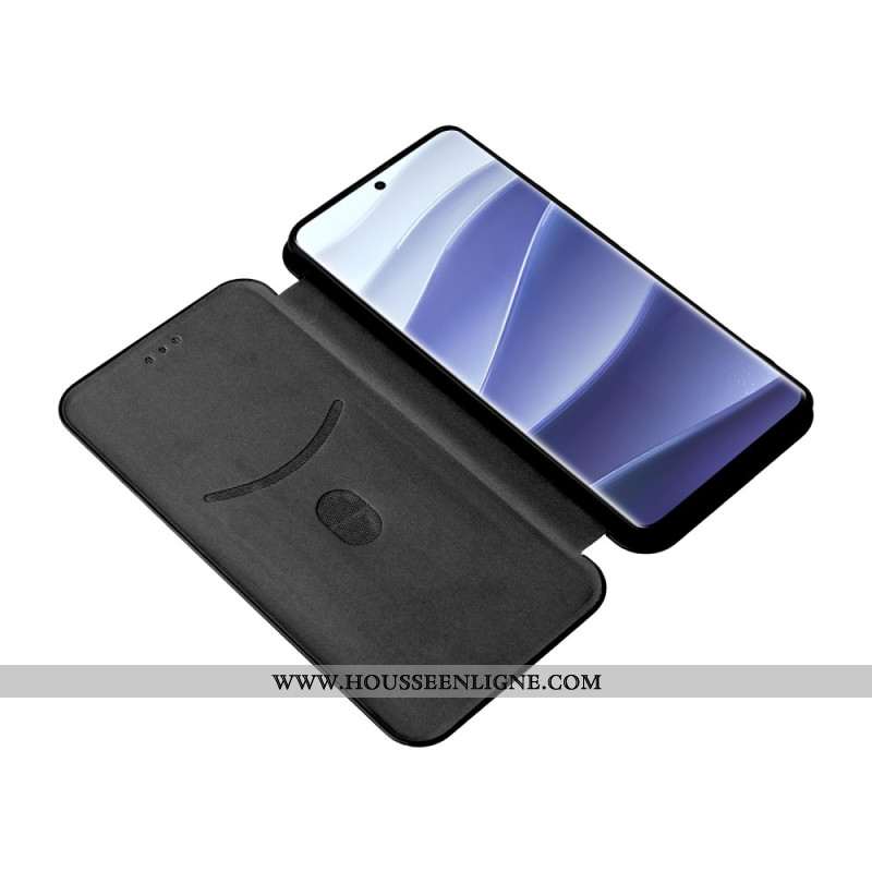 Flip Cover Xiaomi Redmi Note 14 Pro 4G Fibre Carbone