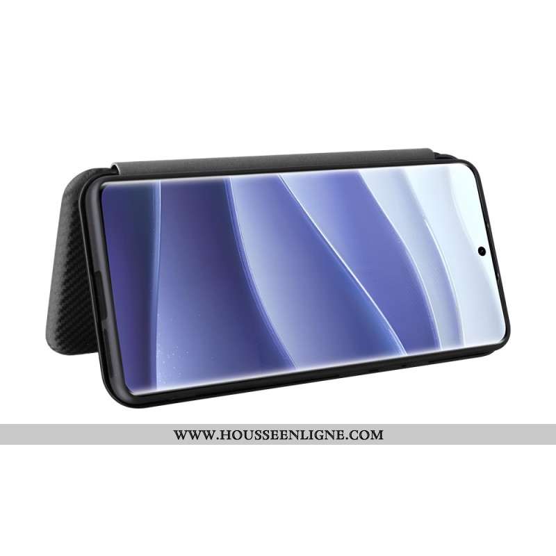 Flip Cover Xiaomi Redmi Note 14 Pro 4G Fibre Carbone