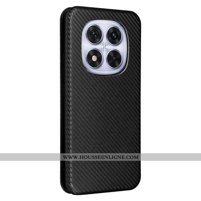 Flip Cover Xiaomi Redmi Note 14 Pro 4G Fibre Carbone