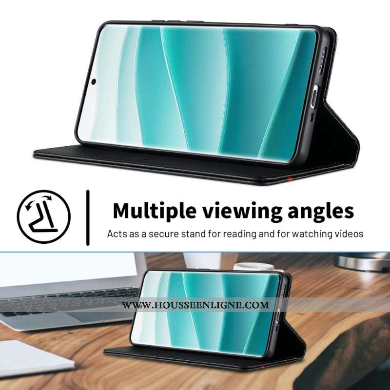 Flip Cover Xiaomi Redmi Note 14 Pro 4G Texture Fibre Carbone