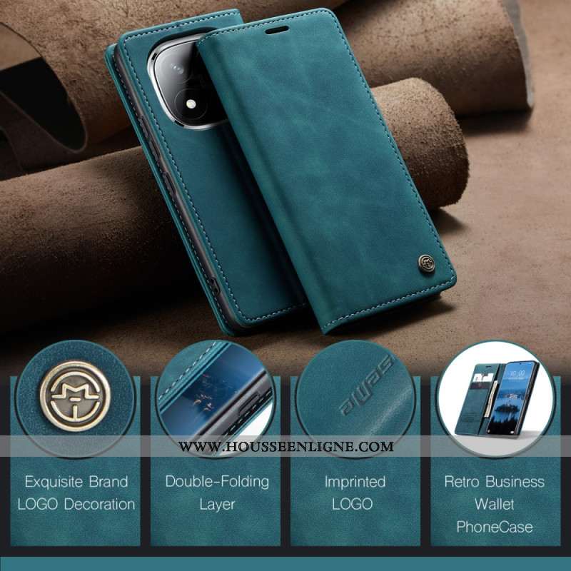 Flip Cover Xiaomi Redmi Note 14 Pro 5G / Poco X7 Effet Daim CASEME
