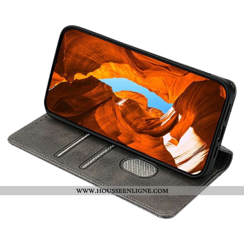 Flip Cover Xiaomi Redmi Note 14 Pro 5G / Poco X7 Protection RFID Design Ondulé