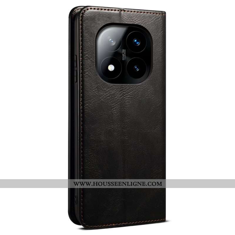 Flip Cover Xiaomi Redmi Note 14 Pro 5G / Poco X7 Simili Cuir Ciré