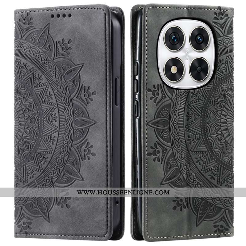 Flip Cover Xiaomi Redmi Note 14 Pro Plus 5G / 14 Pro 5G / Poco X7 Effet Daim Mandala