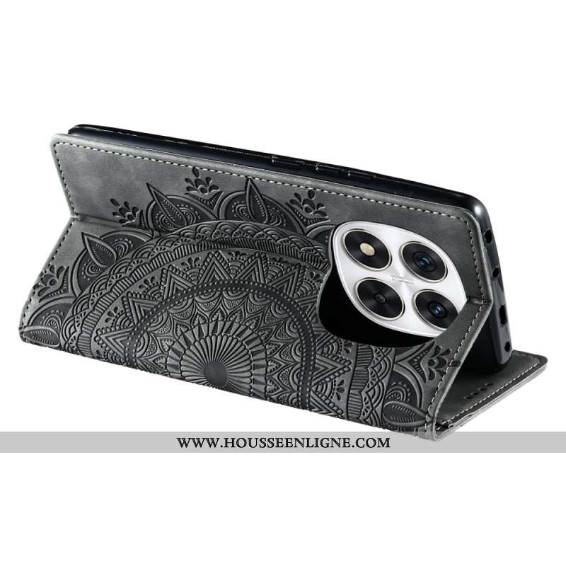 Flip Cover Xiaomi Redmi Note 14 Pro Plus 5G / 14 Pro 5G / Poco X7 Effet Daim Mandala