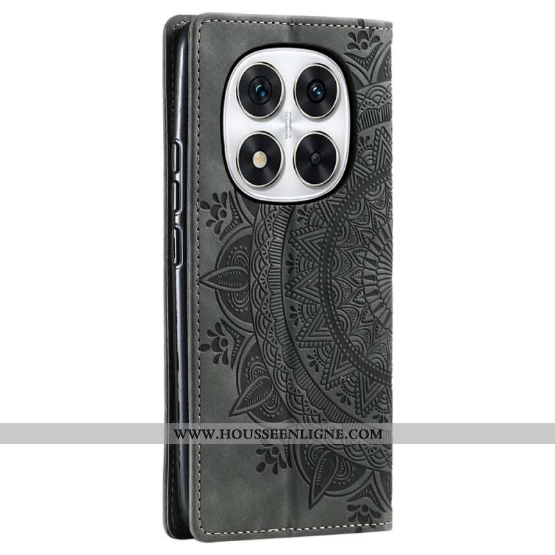 Flip Cover Xiaomi Redmi Note 14 Pro Plus 5G / 14 Pro 5G / Poco X7 Effet Daim Mandala