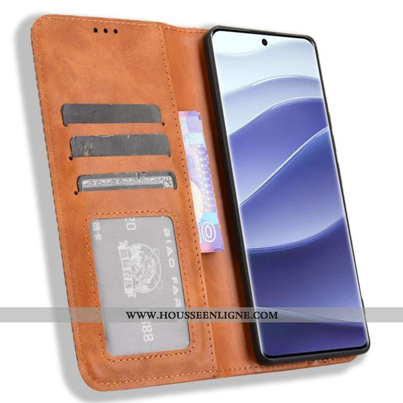 Flip Cover Xiaomi Redmi Note 14 Pro Plus 5G / 14 Pro 5G / Poco X7 Frise Vintage