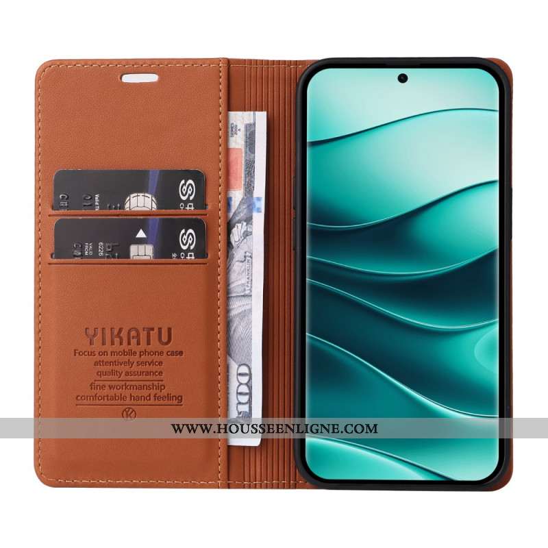 Flip Cover Xiaomi Redmi Note 14 Pro Plus 5G / 14 Pro 5G / Poco X7 Simili Cuir YIKATU