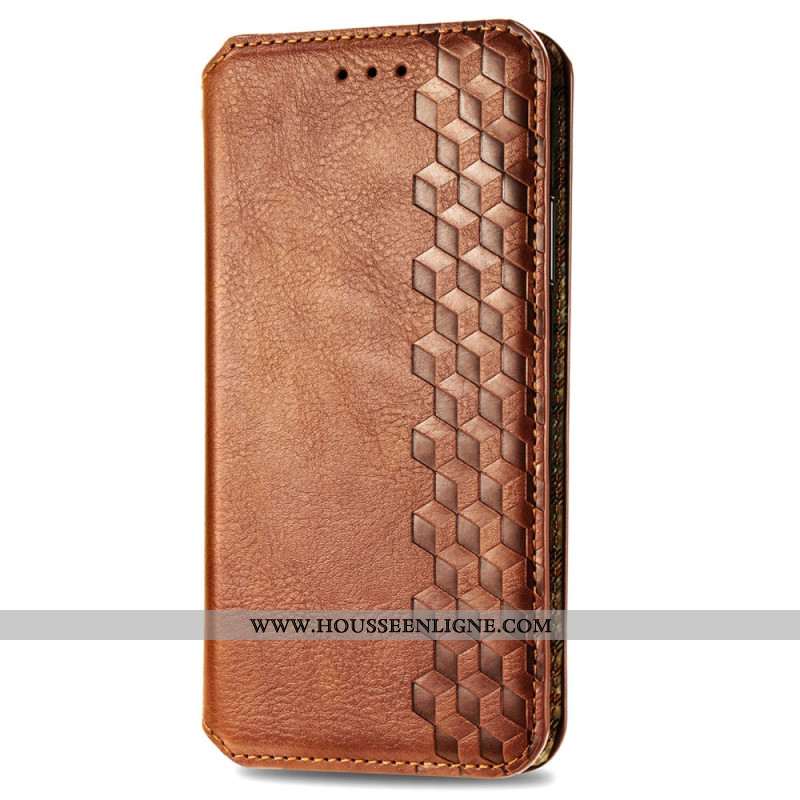 Flip Cover Xiaomi Redmi Note 14 Pro Plus 5G Effet daim Frise