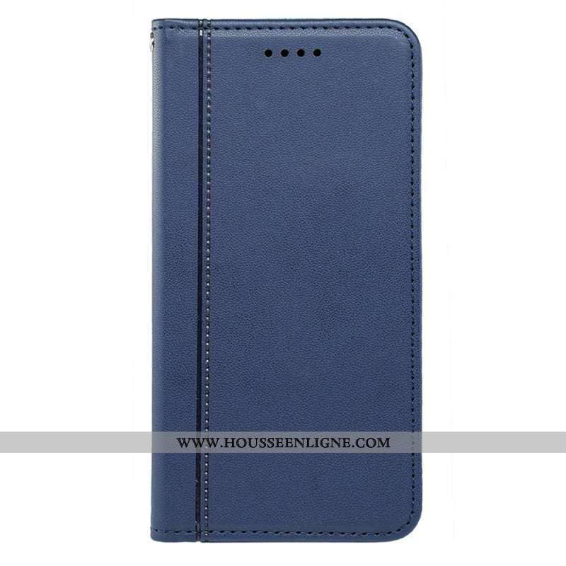 Flip Cover Xiaomi Redmi Note 14S Liseré à Lanière