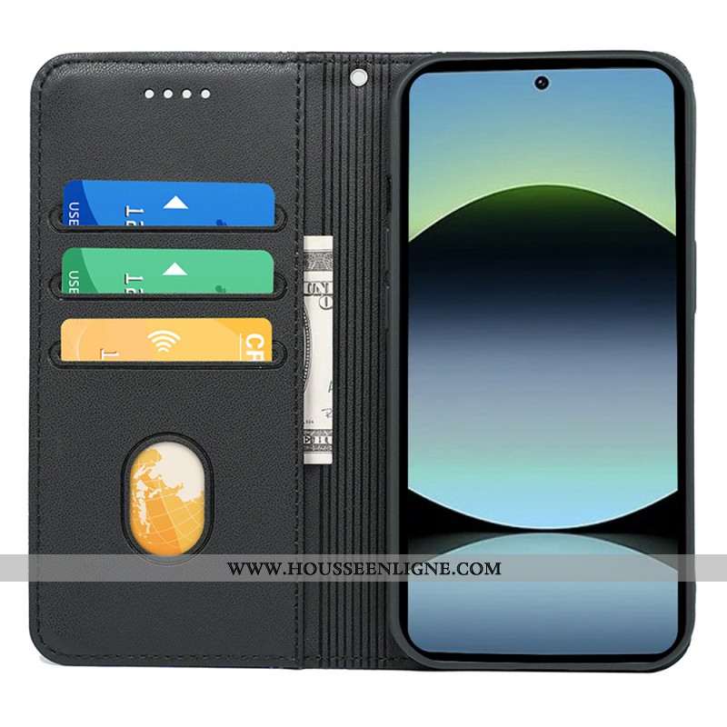 Flip Cover Xiaomi Redmi Note 14S Liseré à Lanière