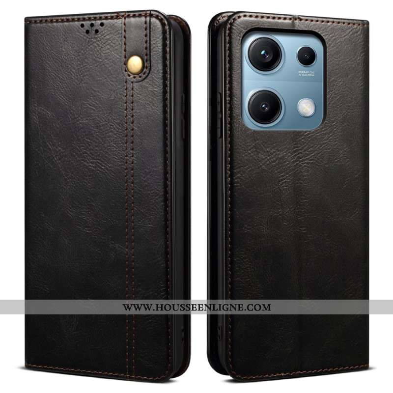 Flip Cover Xiaomi Redmi Note 14S Simili Cuir Ciré