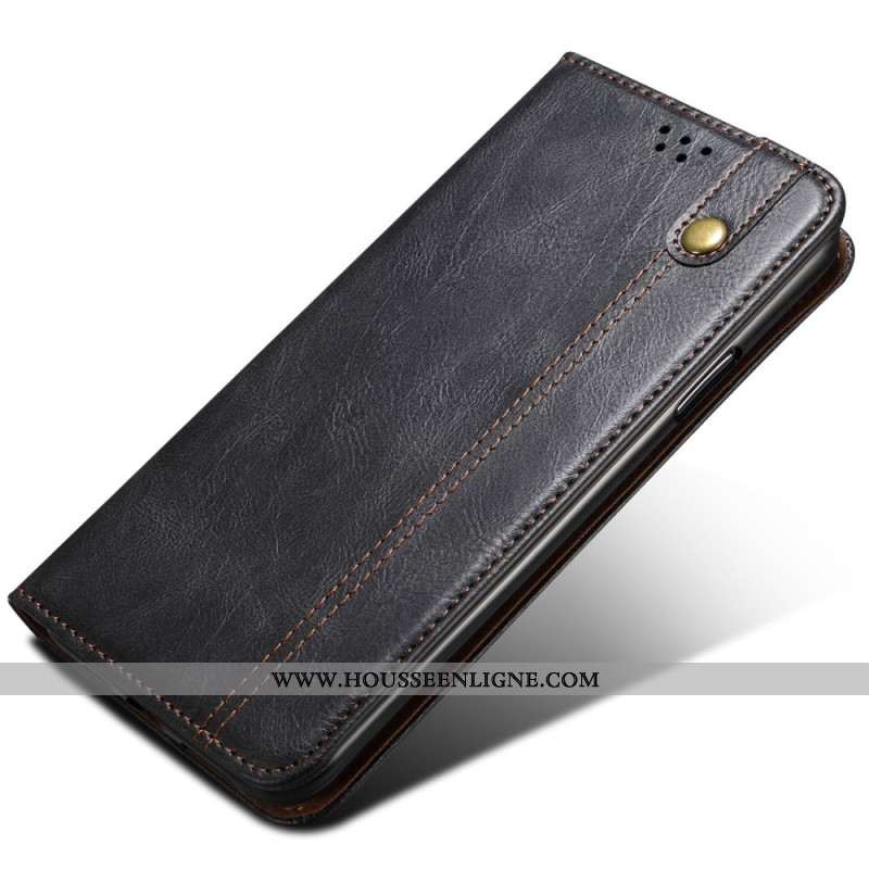 Flip Cover Xiaomi Redmi Note 14S Simili Cuir Ciré