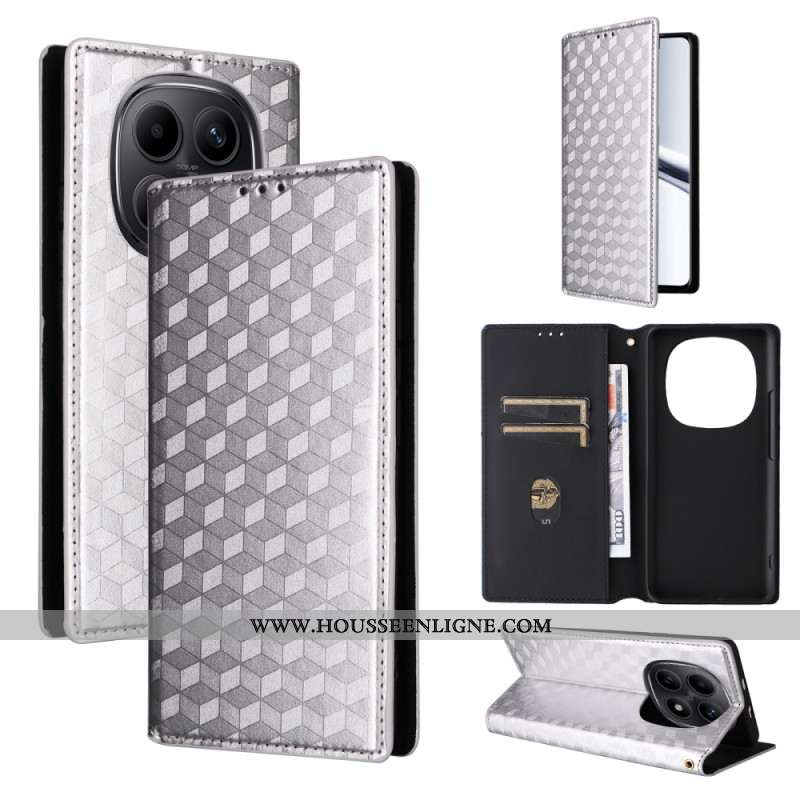 Flip Cover Xiaomi Redmi Note 15 5G / 4G / Poco M8 5G Motif Losanges Gravés