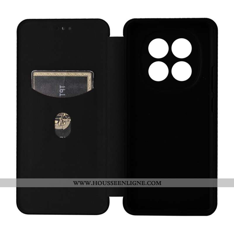 Flip Cover Xiaomi Redmi Note 15 5G / 4G / Poco M8 5G Texture Fibre de Carbone Antichoc