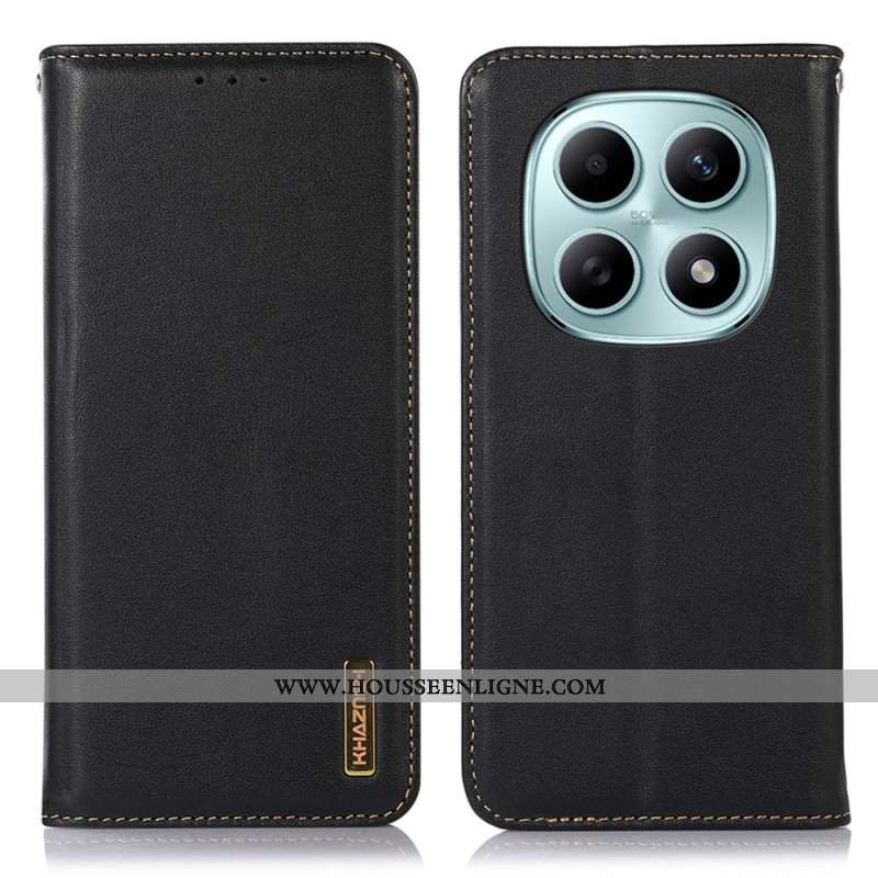 Flip Cover Xiaomi Redmi Note 15 5G / Poco M8 5G Cuir Véritable KHAZNEH