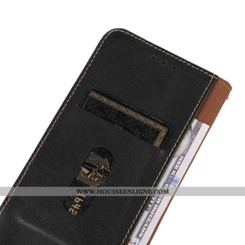 Flip Cover Xiaomi Redmi Note 15 5G / Poco M8 5G Cuir Véritable KHAZNEH