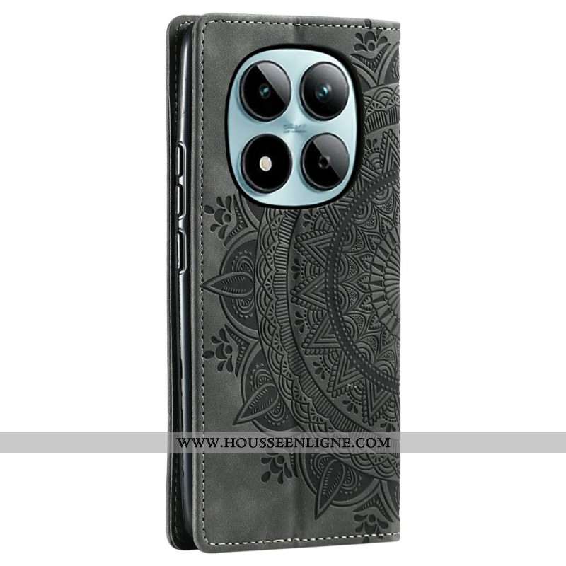 Flip Cover Xiaomi Redmi Note 15 Pro 5G Effet Daim Mandala