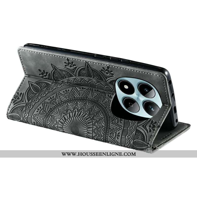 Flip Cover Xiaomi Redmi Note 15 Pro 5G Effet Daim Mandala