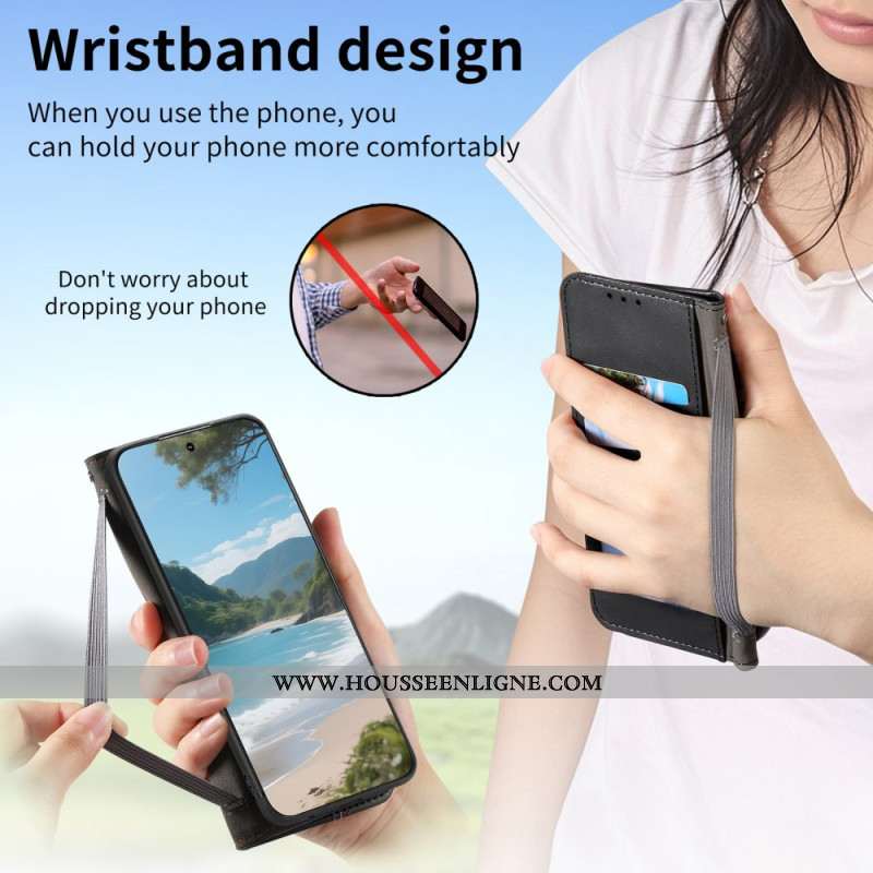 Flip Cover Xiaomi Redmi Note 15 Pro Plus 5G / Poco M8 Pro 5G Bracelet Élastique