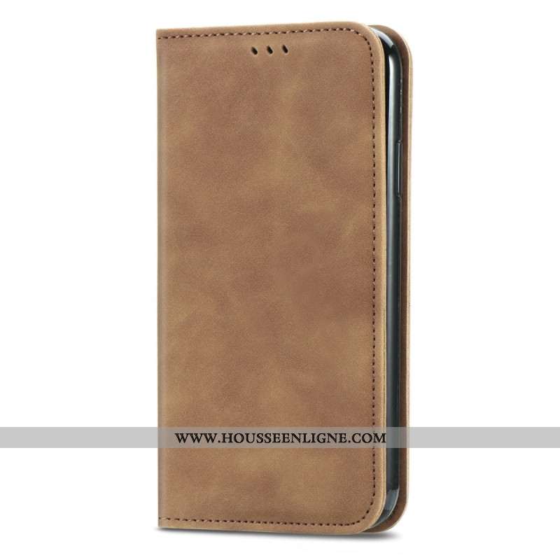 Flip Cover Xiaomi Redmi Note 15 Pro Plus 5G / Poco M8 Pro 5G Effet Daim