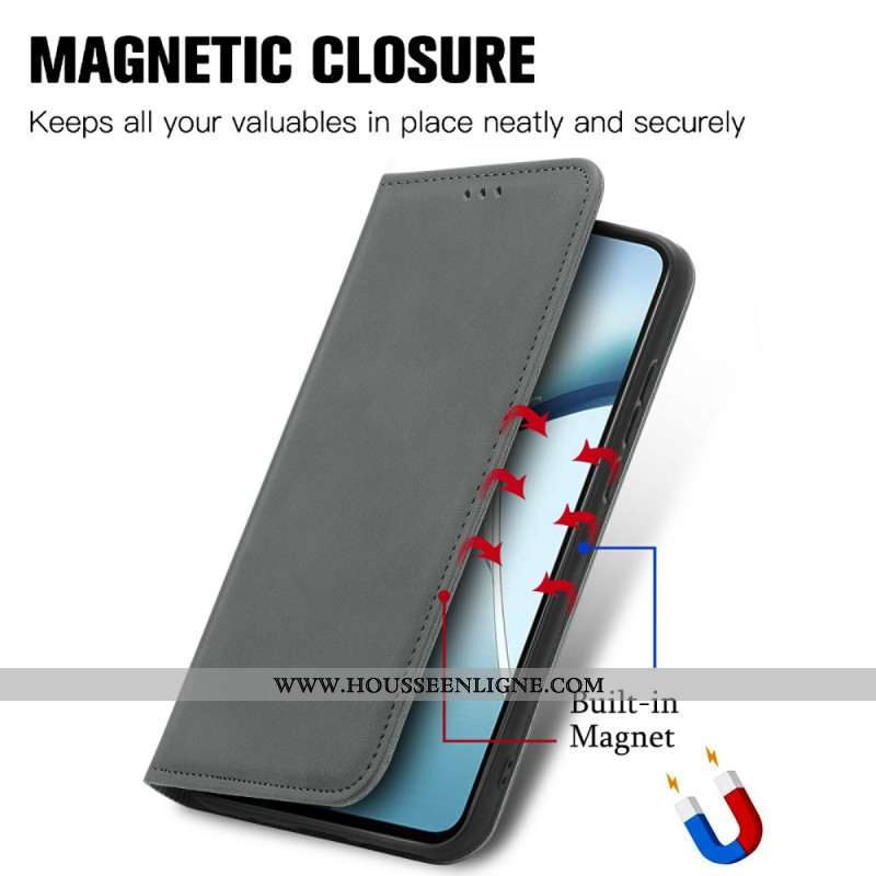 Flip Cover Xiaomi Redmi Note 15 Pro Plus 5G / Poco M8 Pro 5G Effet Daim