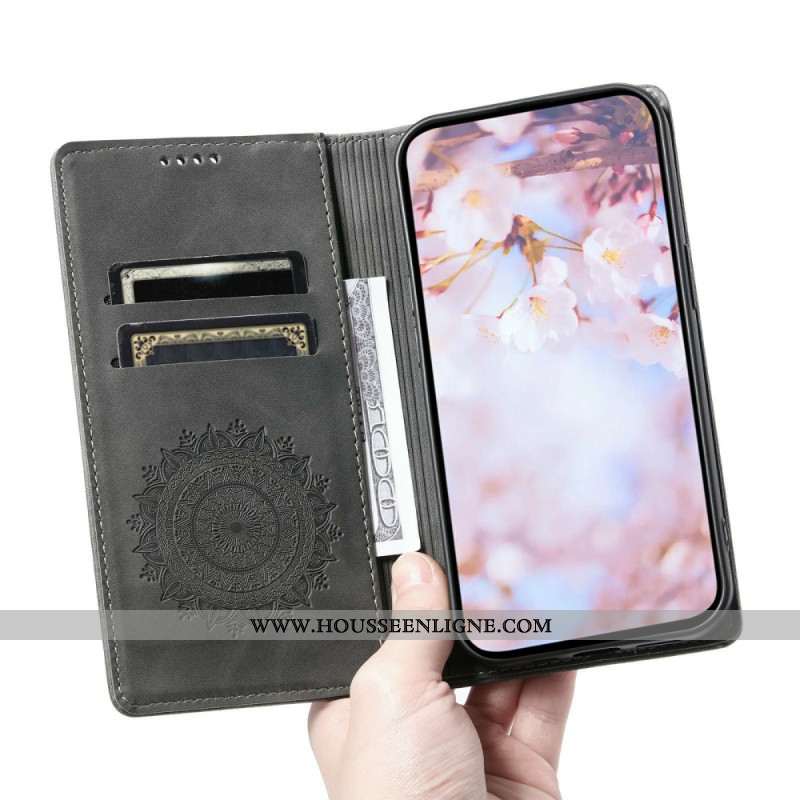 Flip Cover Xiaomi Redmi Note 15 Pro Plus 5G / Poco M8 Pro 5G Effet Daim Mandala
