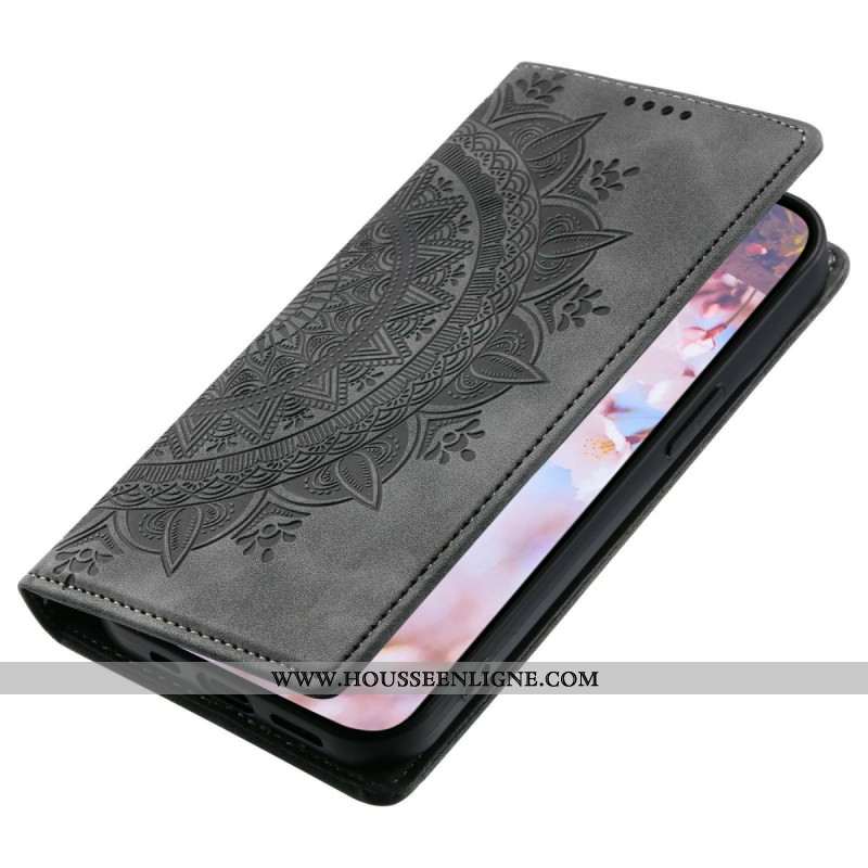 Flip Cover Xiaomi Redmi Note 15 Pro Plus 5G / Poco M8 Pro 5G Effet Daim Mandala