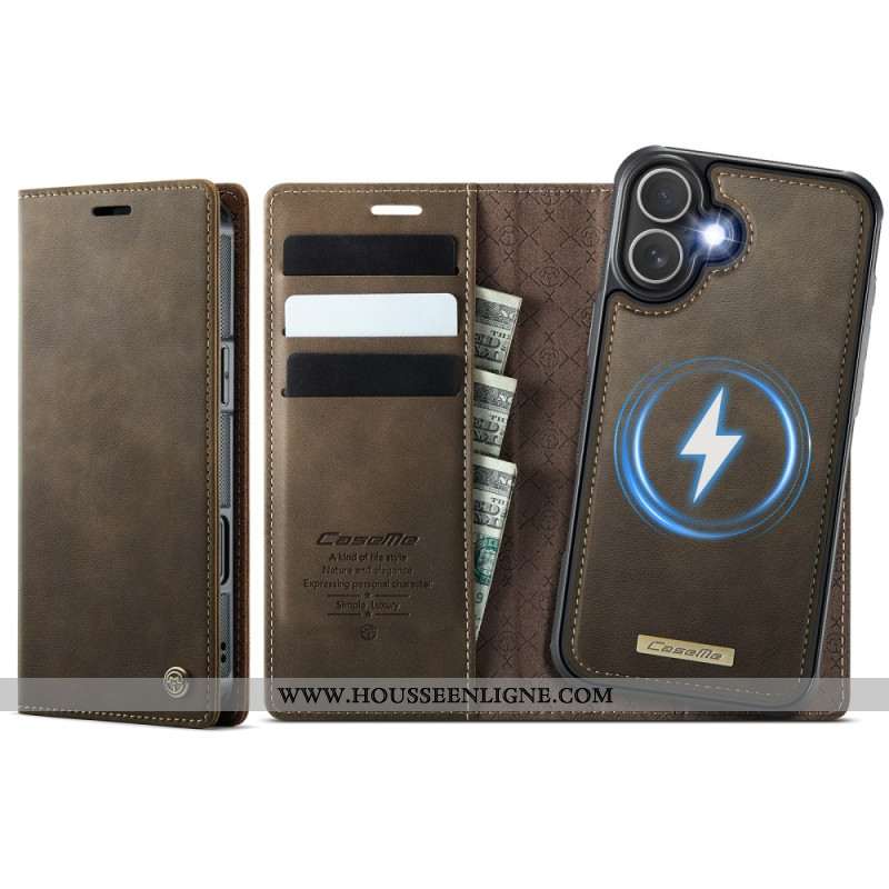 Flip Cover iPhone 17 Compatible MagSafe Coque Détachable et Protection RFID