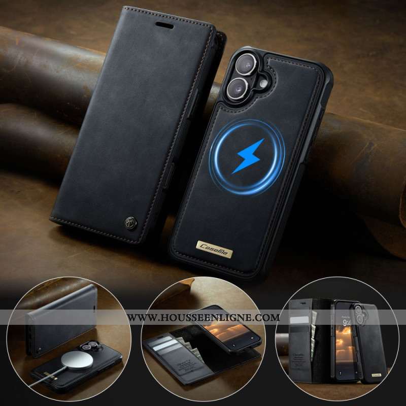 Flip Cover iPhone 17 Compatible MagSafe Coque Détachable et Protection RFID